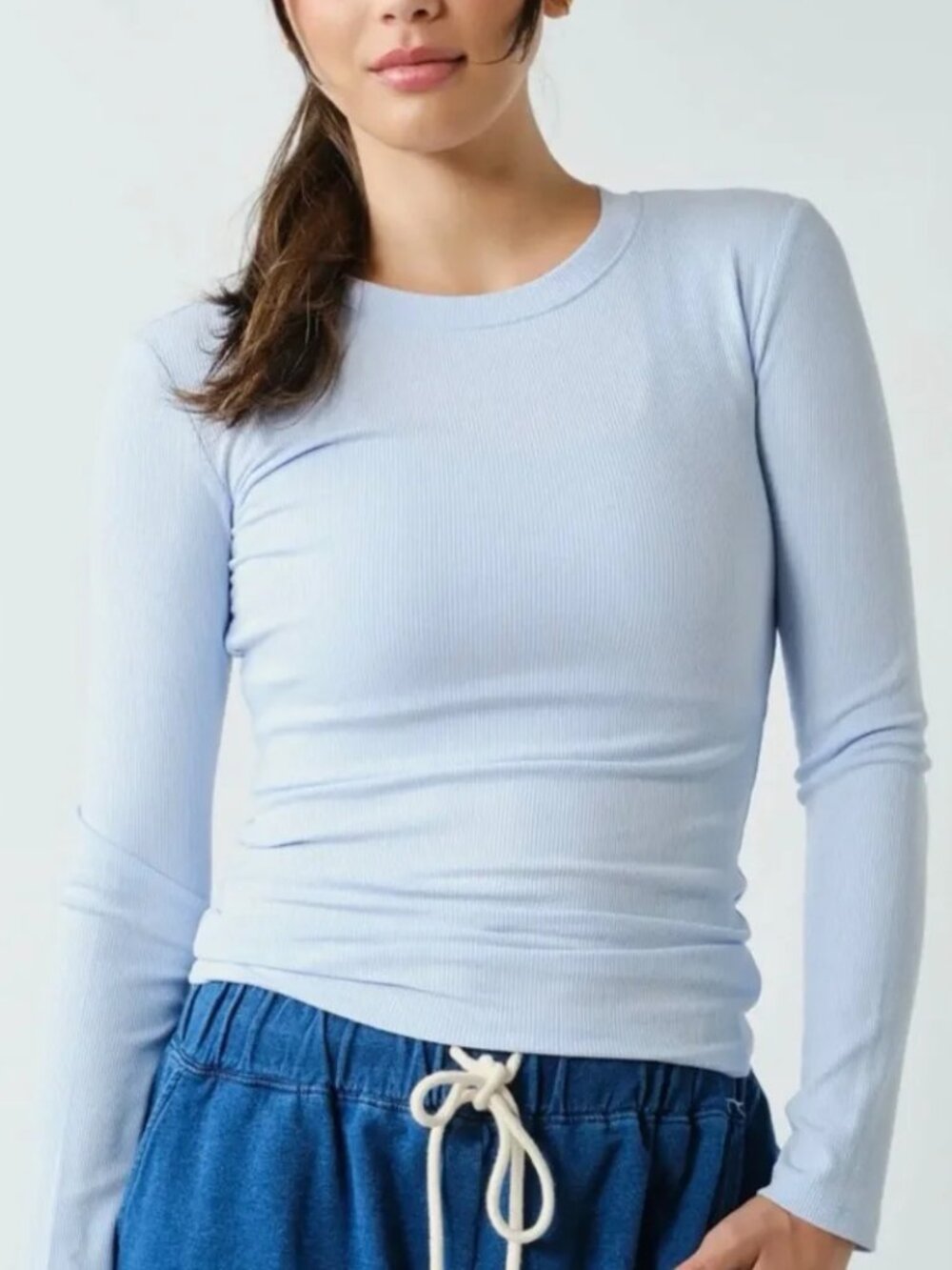 NWT L/S Micro Ribbed Top - L
